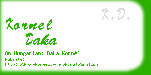 kornel daka business card