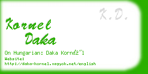 kornel daka business card